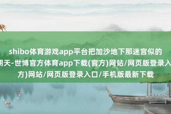 shibo体育游戏app平台把加沙地下那迷宫似的直快网给翻了个底朝天-世博官方体育app下载(官方)网站/网页版登录入口/手机版最新下载