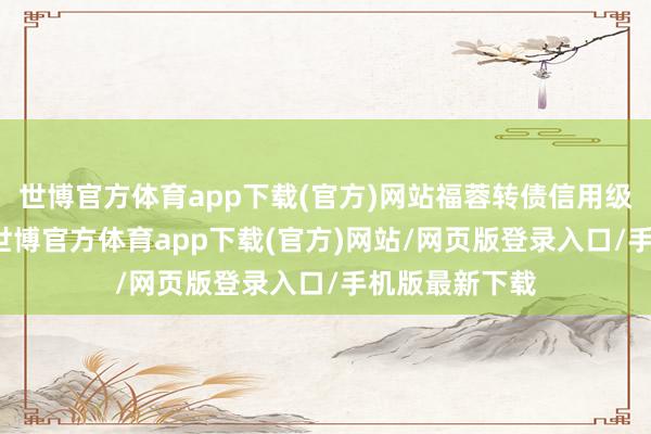 世博官方体育app下载(官方)网站福蓉转债信用级别为“AA”-世博官方体育app下载(官方)网站/网页版登录入口/手机版最新下载