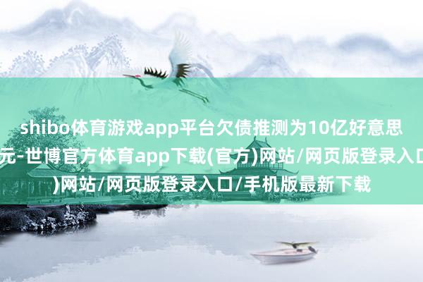 shibo体育游戏app平台欠债推测为10亿好意思元至100亿好意思元-世博官方体育app下载(官方)网站/网页版登录入口/手机版最新下载